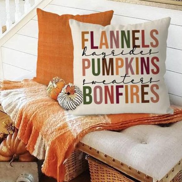 Fall Decor Decorative Pillow Cover Case Thanksgiving Farmhouse Cottage Accent - Picture 8 of 9